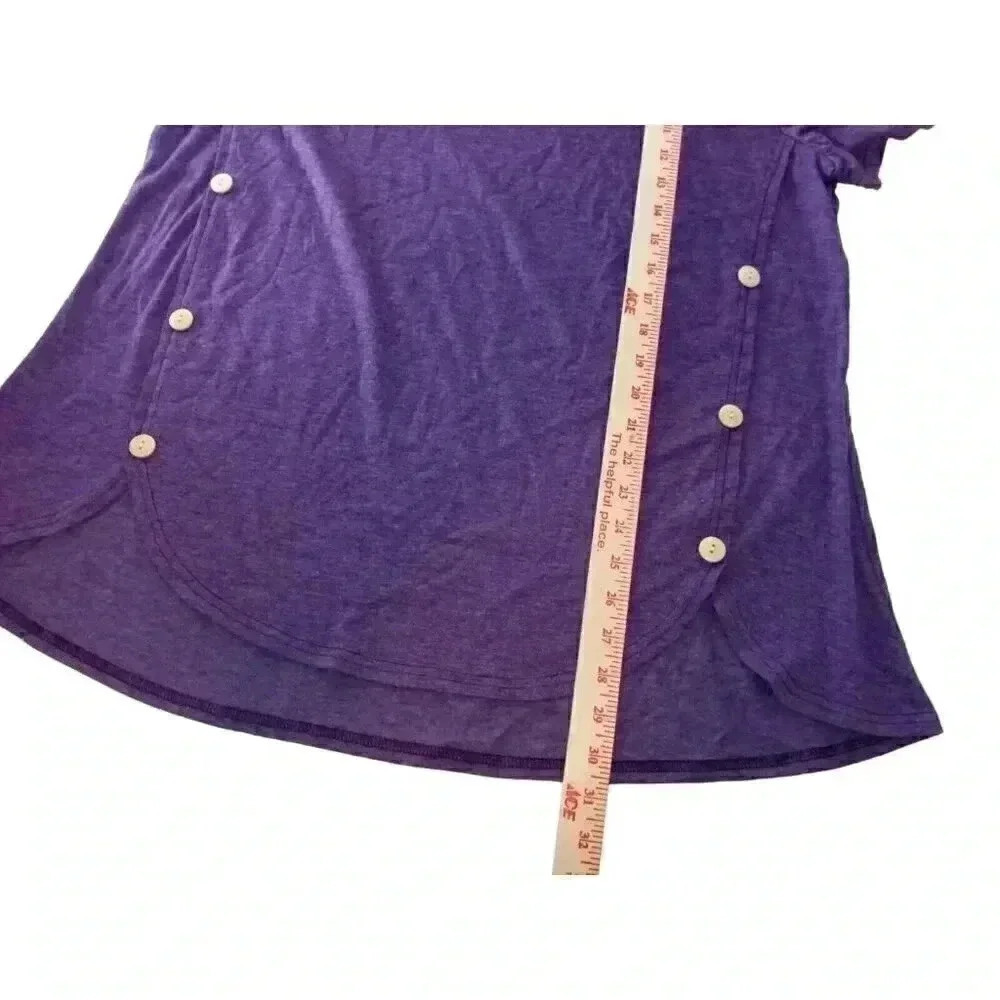 Loveu.dear Women's Pullover Purple Button Top sz 2XL - Picture 3 of 11